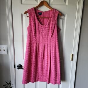 Pendleton Dress Womens Size 8 Pink Long Lace Cotton Sleeveless